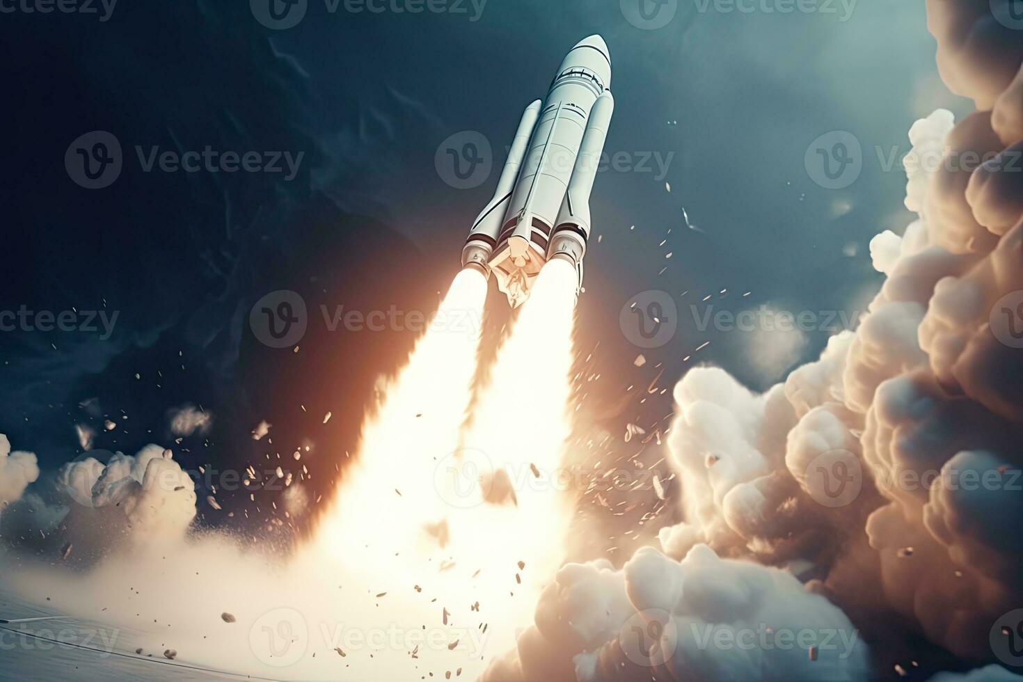 fusée lancement ai généré photo
