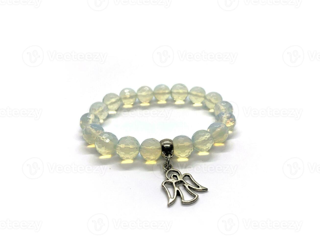 Montagne cristal bracelet perles blanc photo