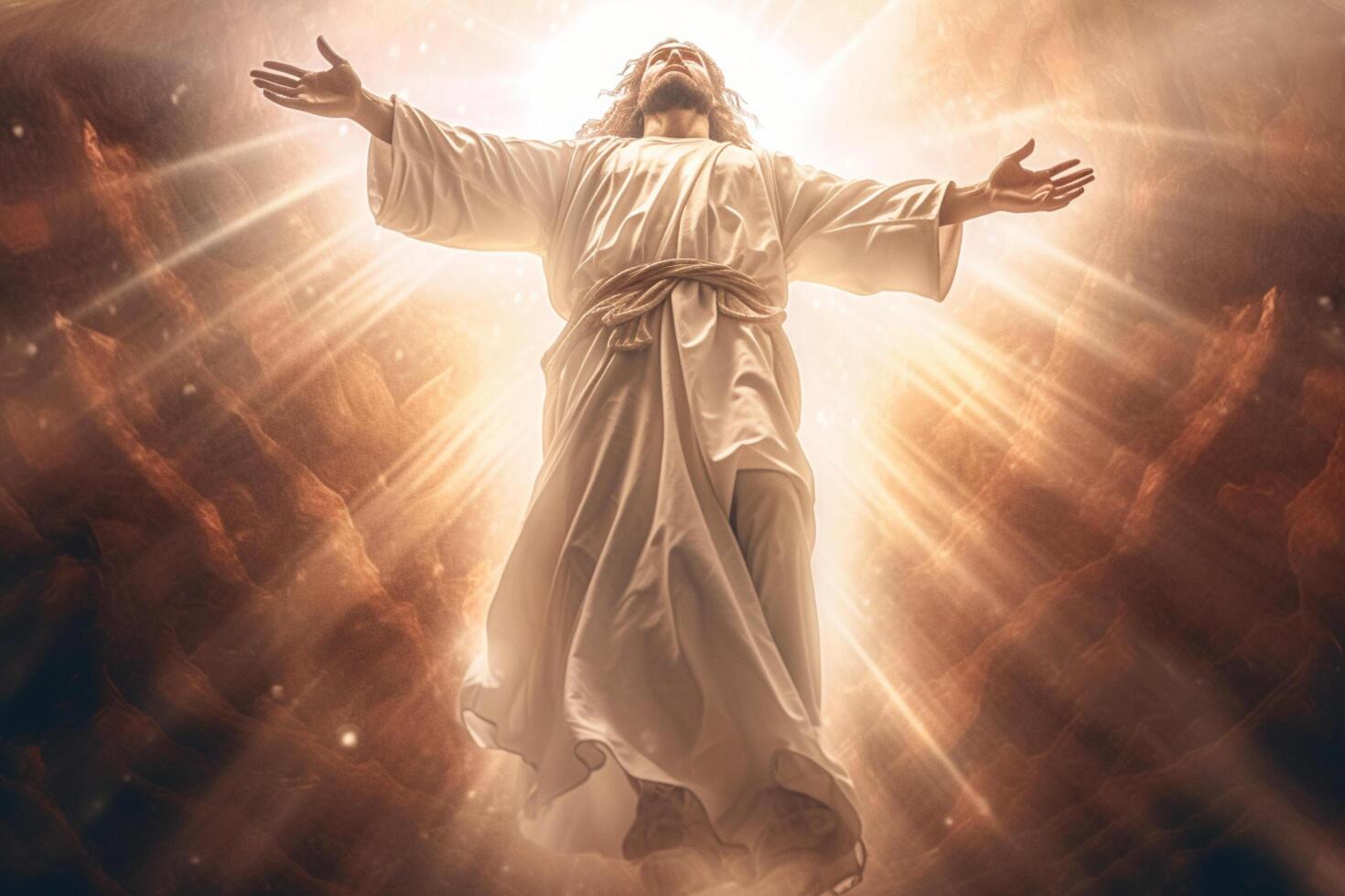 ascension journée de Jésus Christ ou résurrection journée de fils de Dieu. bien vendredi. ascension journée concept dans église par ai généré photo