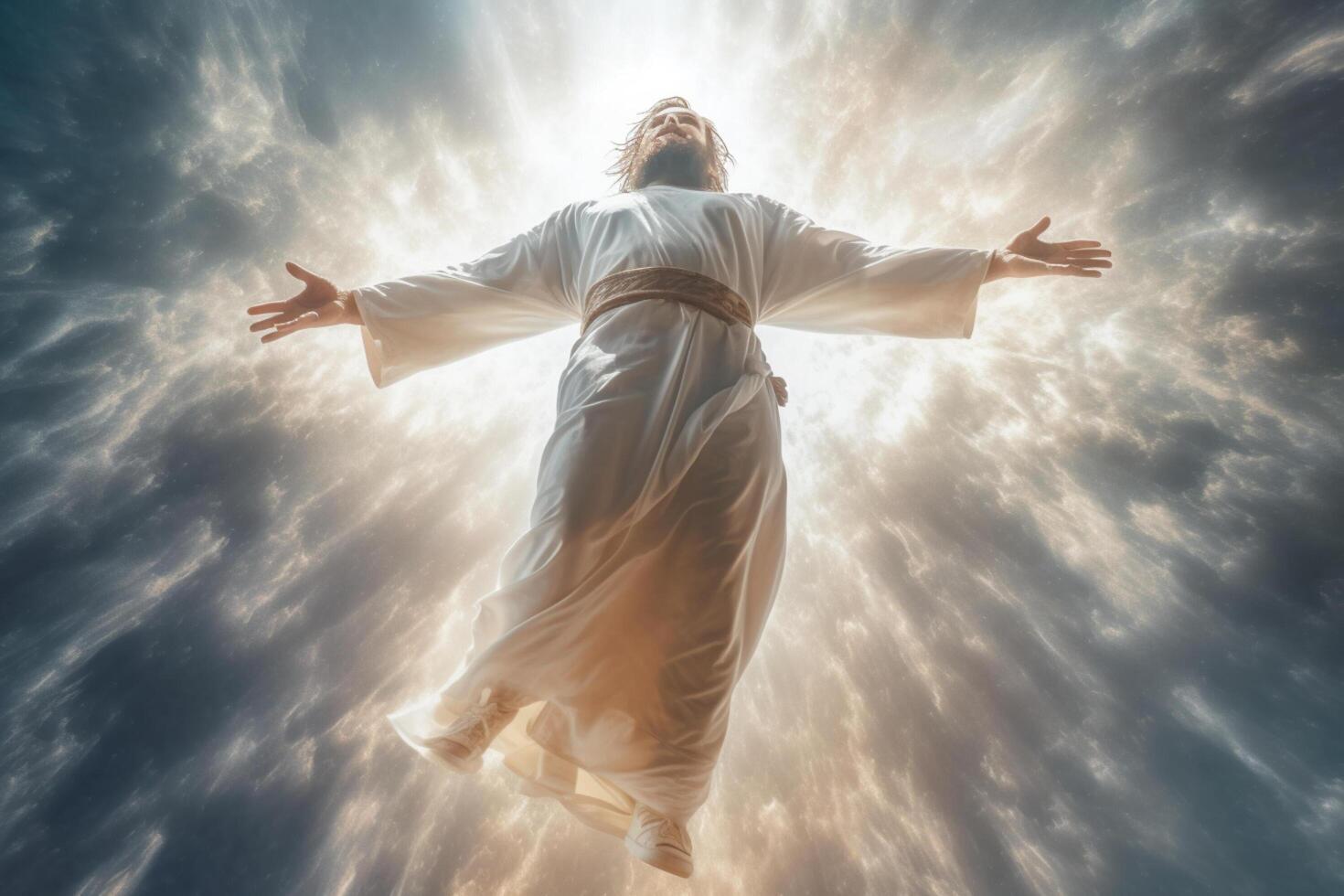 ascension journée de Jésus Christ ou résurrection journée de fils de Dieu. bien vendredi. ascension journée concept par ai généré photo