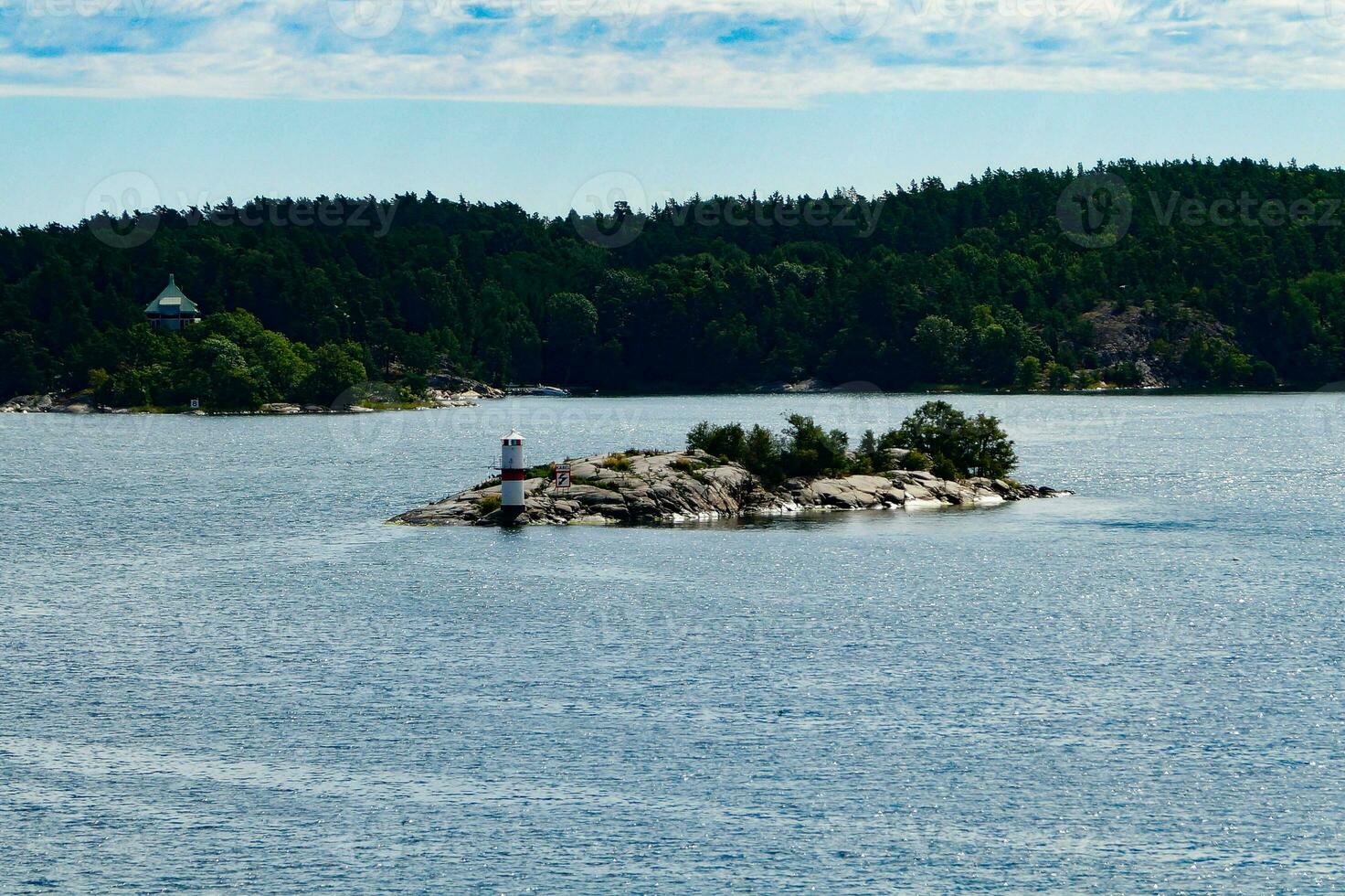 avec le croisière navire par le archipel de Stockholm Suède photo