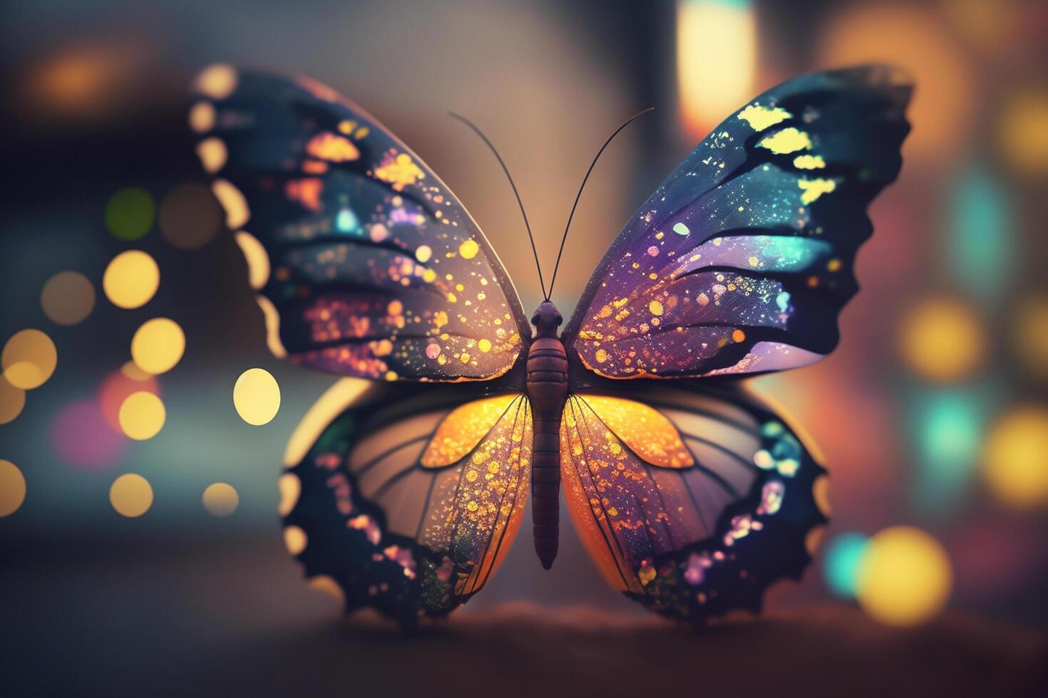 hyperréaliste papillons fantastique et réaliste insectes sur afficher ai généré photo