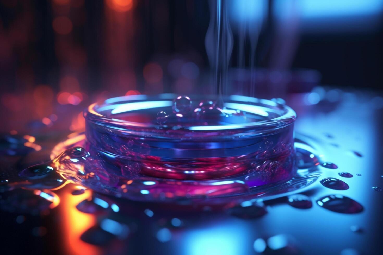 cristal Geler un généré par ai coloré illustration de le physique processus de gelé ai généré photo