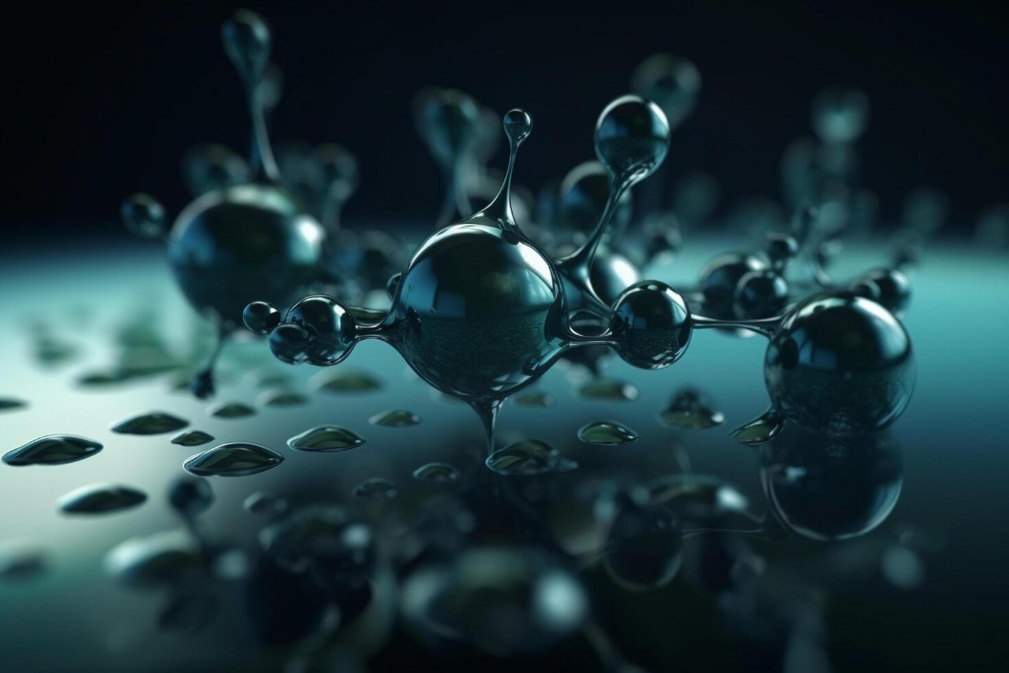 vibrant 3d illustration représentant le microscopique processus de hydrolyse ai généré photo