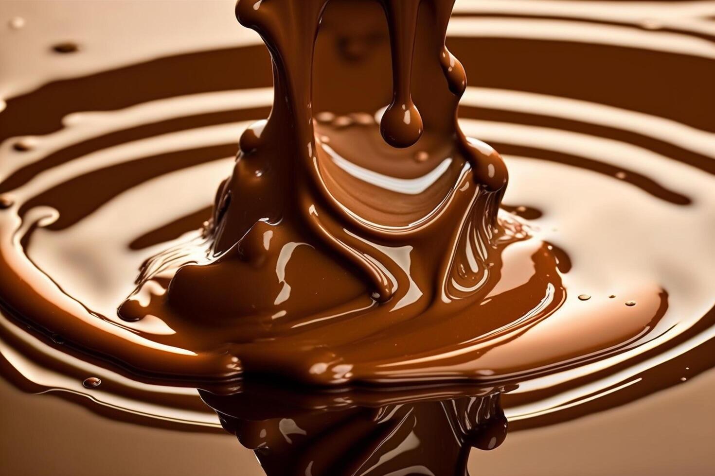 illustration fermer de fondu Chocolat ai généré photo