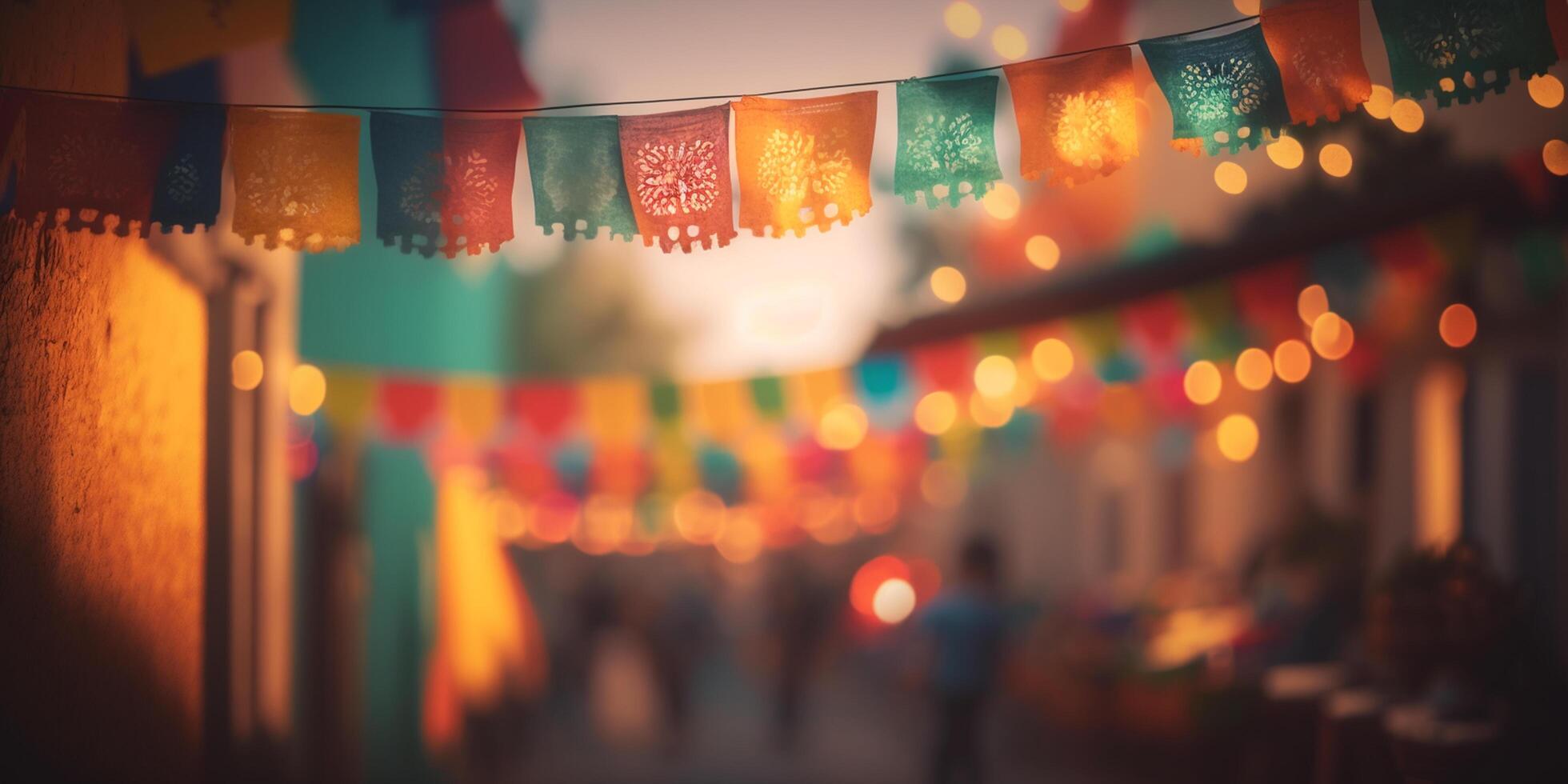 Festival dans coloré des rues ai généré photo