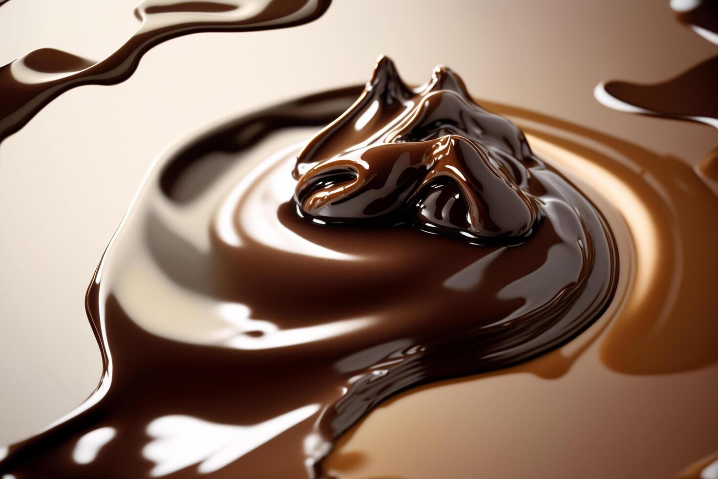 illustration fermer de fondu Chocolat ai généré photo