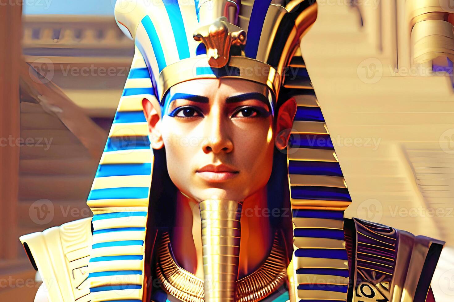 portrait de égyptien Roi pharaon. génératif ai photo