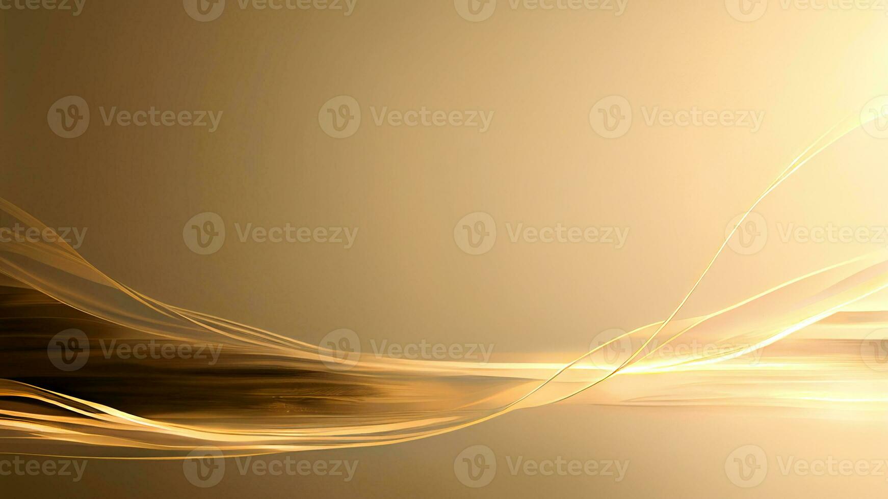 abstrait d'or vague mouvement Contexte avec lumières réflexion. photo