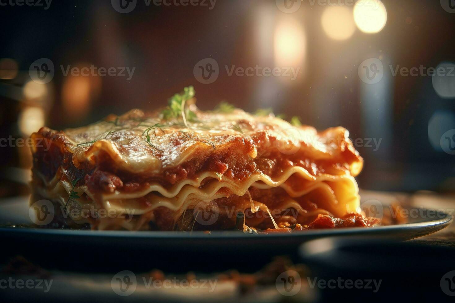 fermer lasagne. produire ai photo