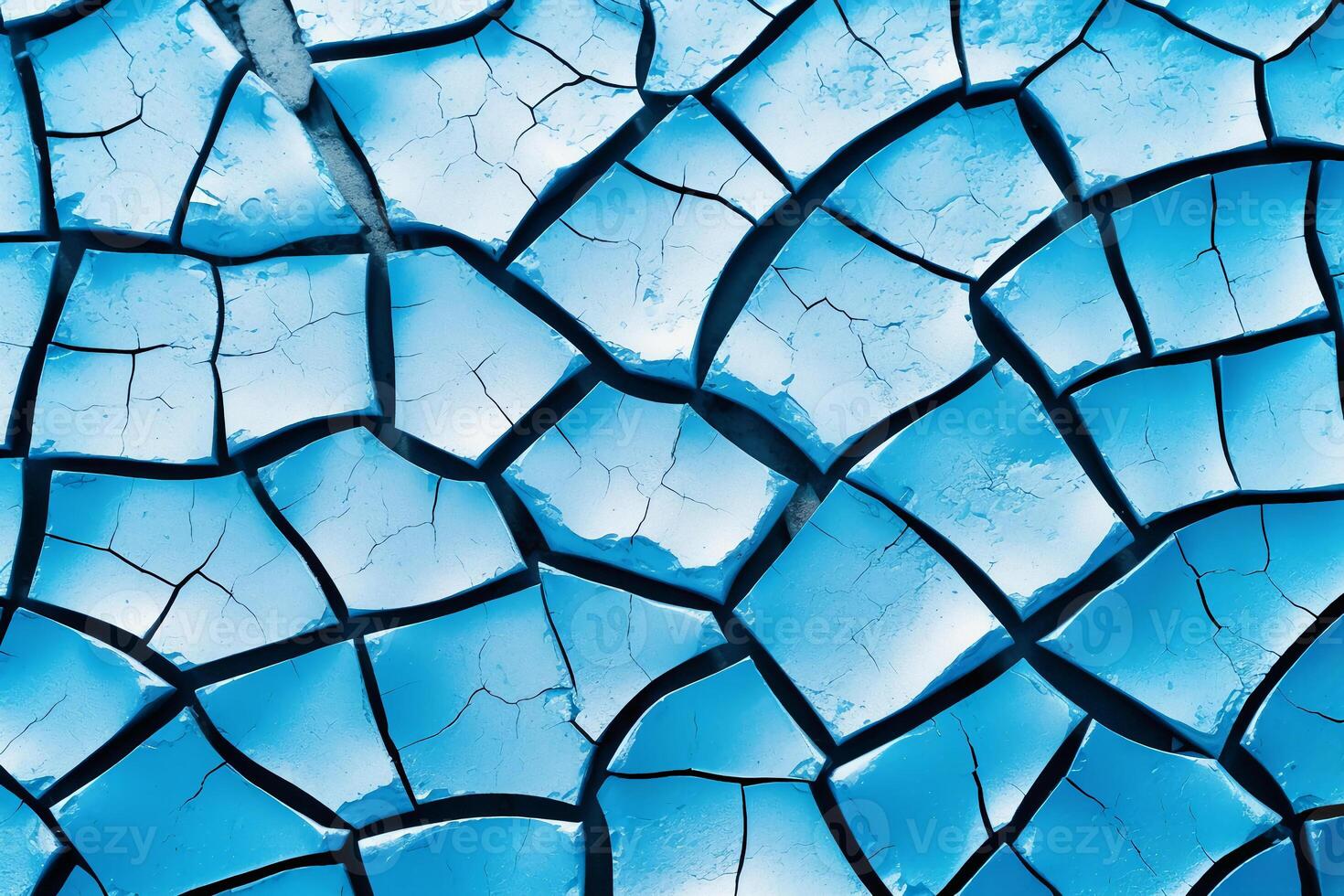 la glace hiver sol des fissures bleu Contexte. ai génératif photo