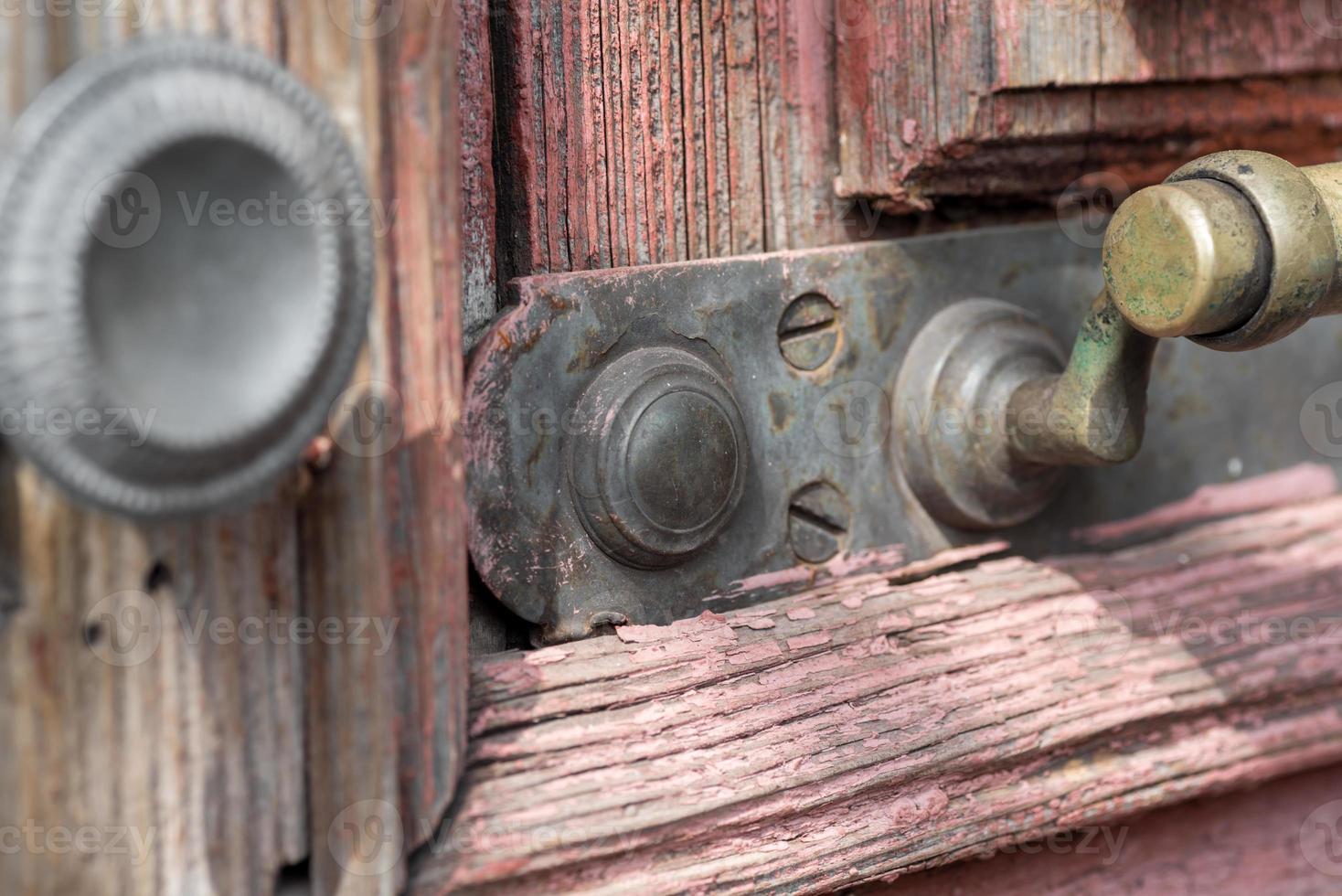 Vintage porte en bois se bouchent photo