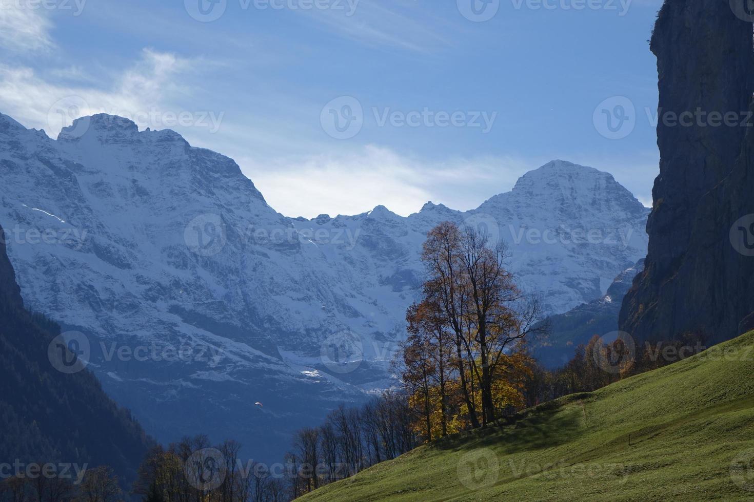 vue panoramique sur les alpes suisses photo