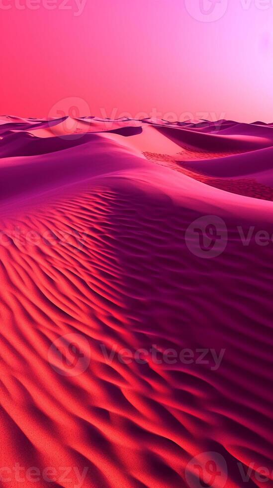 photographies de désert de surface, foncé rose et rouge. ai génératif photo