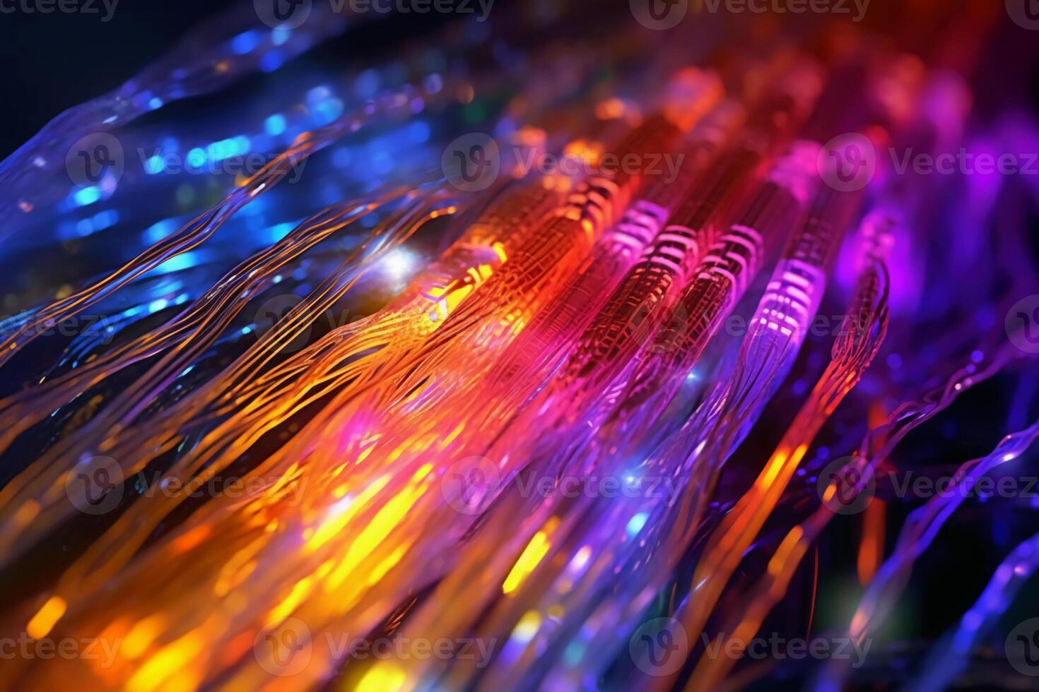 fibre optique câble l'Internet connexion. ai génératif photo