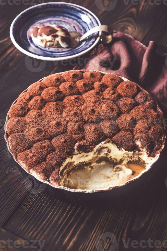 tiramisu dans cuisson plat photo