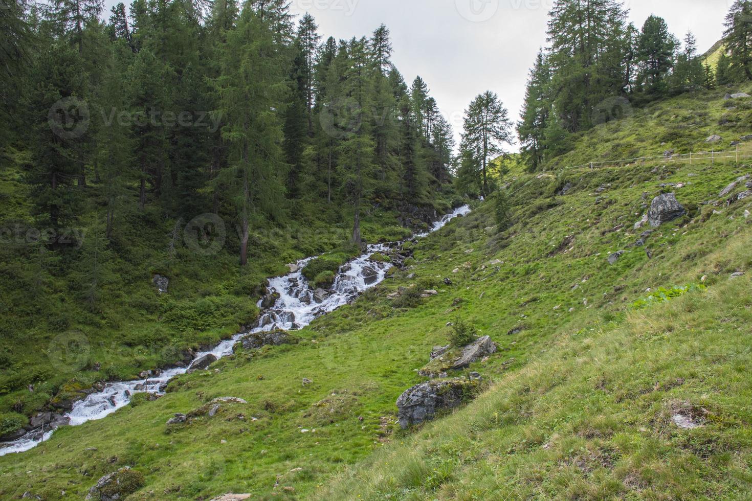 ruisseau dans les alpes du tyrol du sud photo