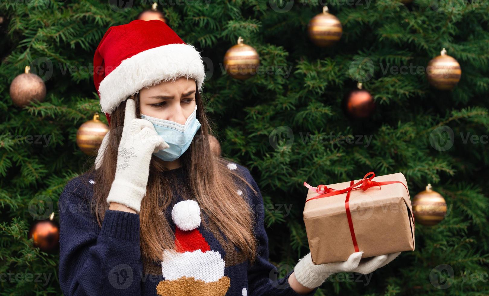 choisir un cadeau masque de noël félicitations photo