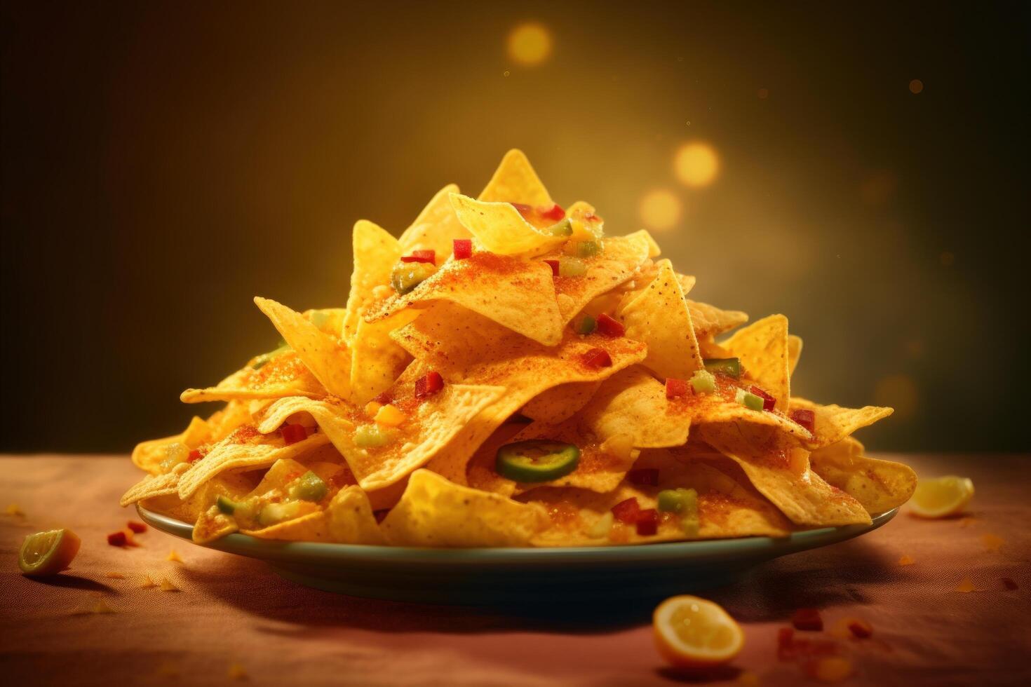 mexicain Nachos. illustration ai génératif photo