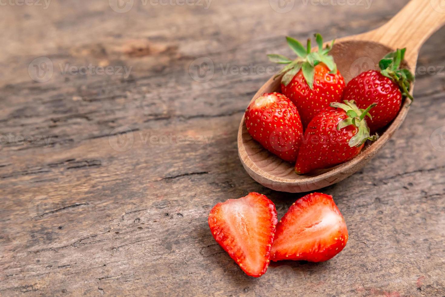 fruits naturels de fraise sucrée photo