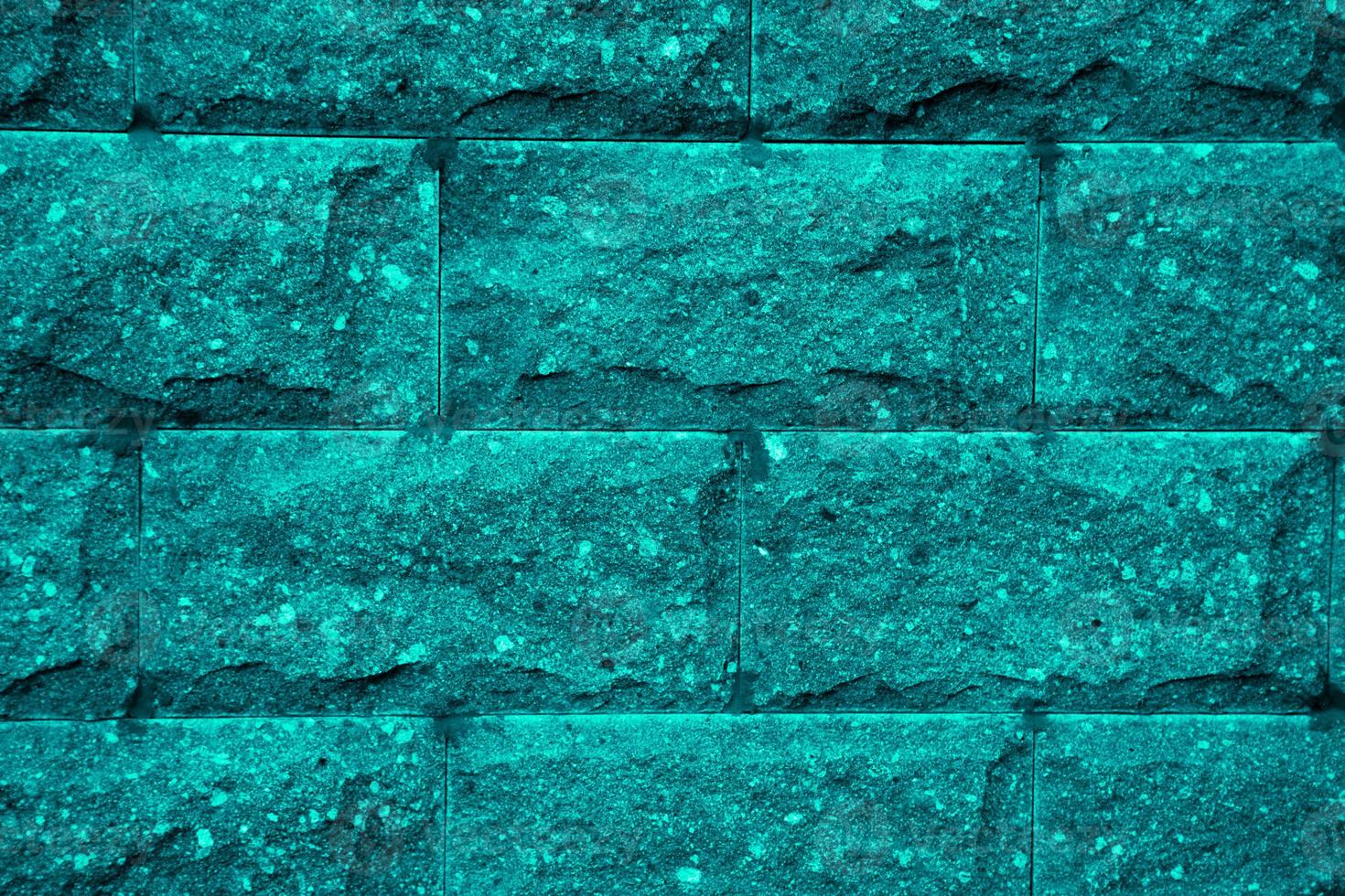 Fond de texture de mur de brique bleue gros plan photo