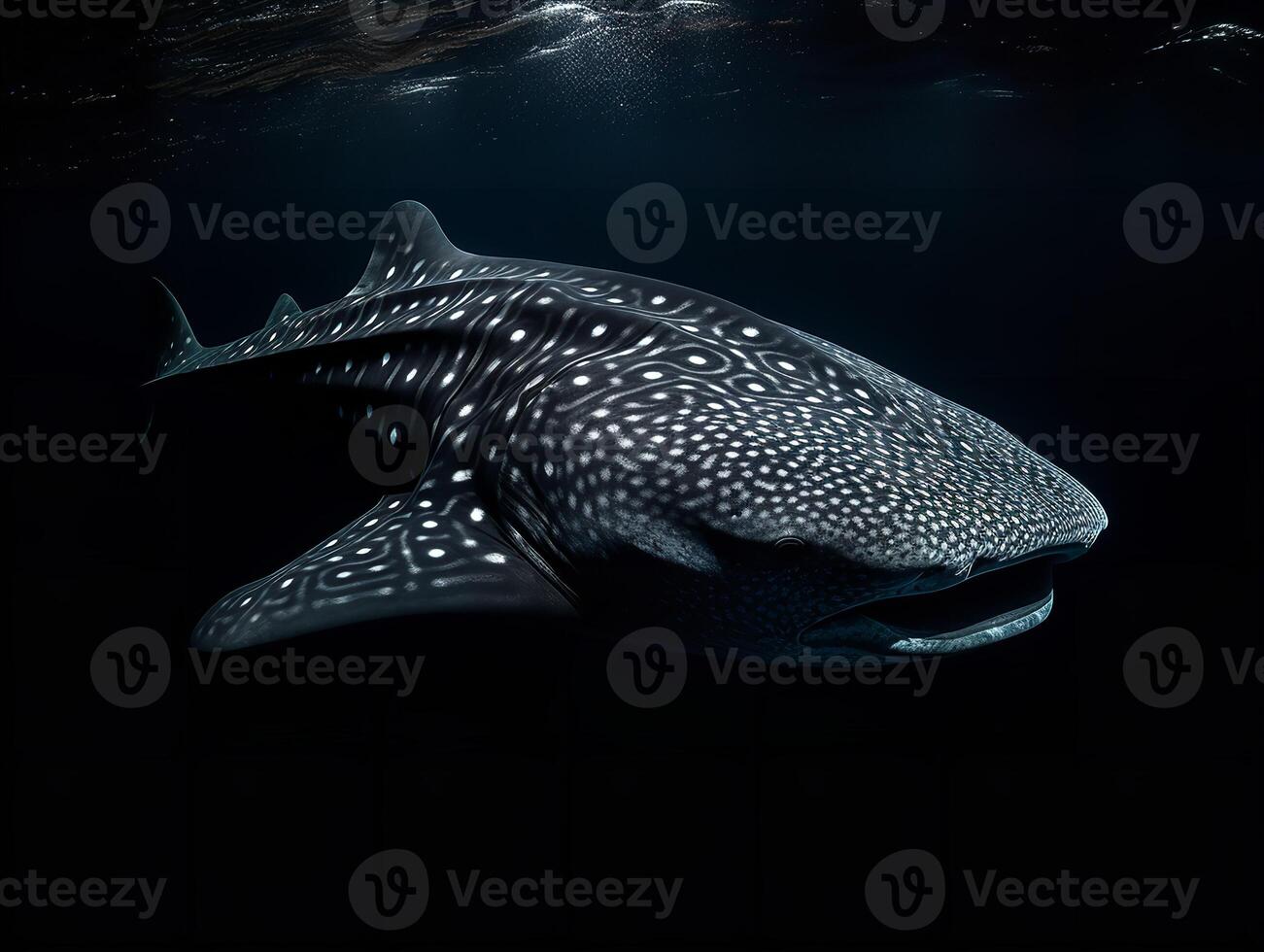 baleine requin majesté doux géant de le Profond photo