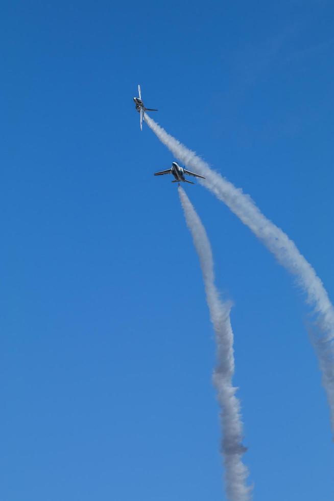 Sayama, Japon 2017- spectacle aérien acrobatique à la base aérienne d'iruma en automne photo