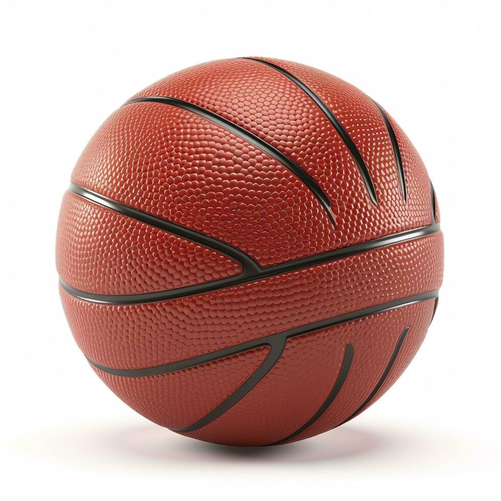 basketball isolé sur blanc arrière-plan, produire ai photo