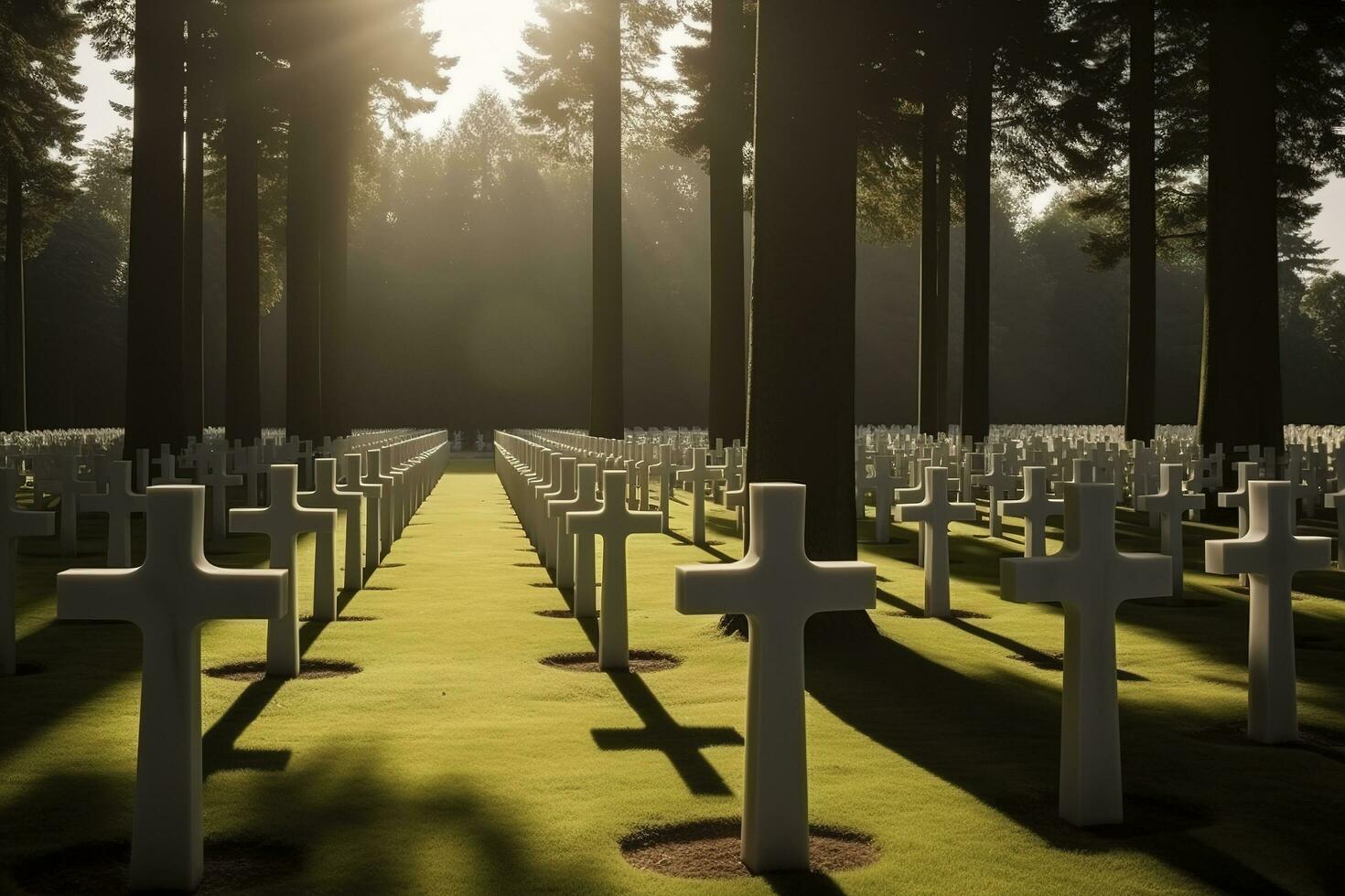 nationale cimetière, produire ai photo