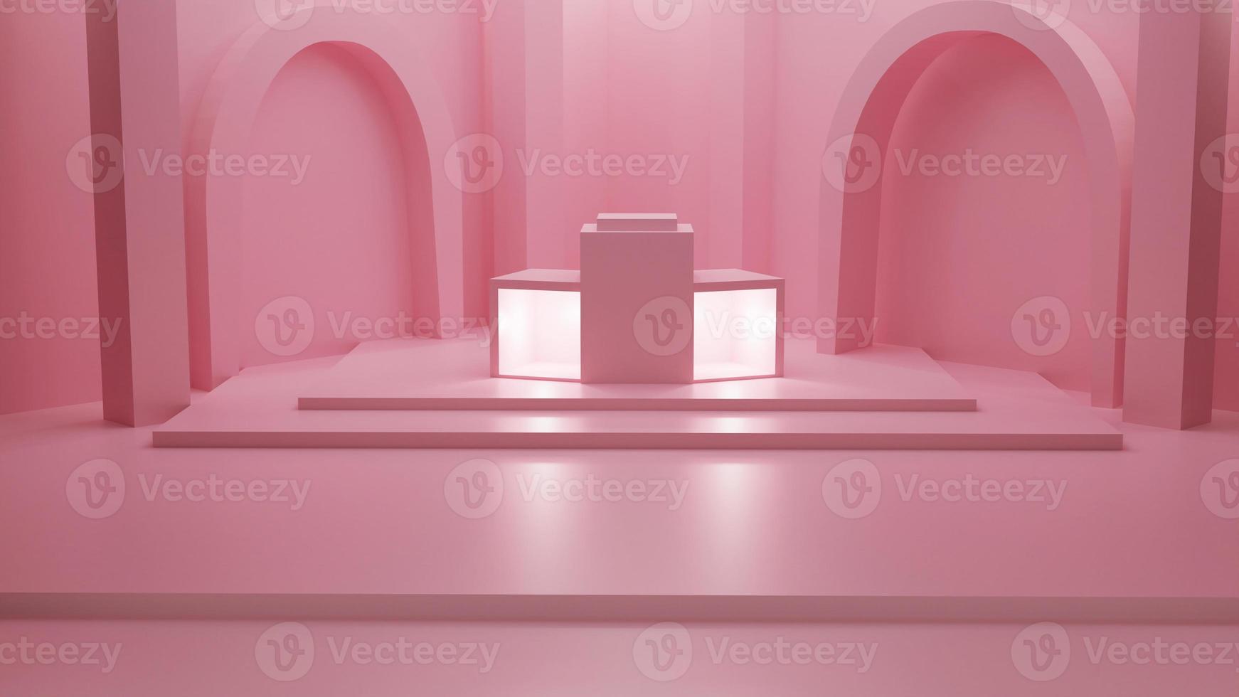 Rendu 3D de fond rose pastel photo