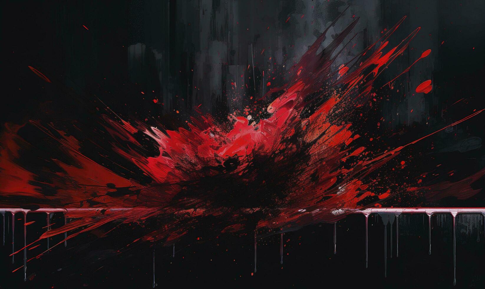 rouge et noir brosse accident vasculaire cérébral bannière Contexte parfait pour toile, produire ai photo