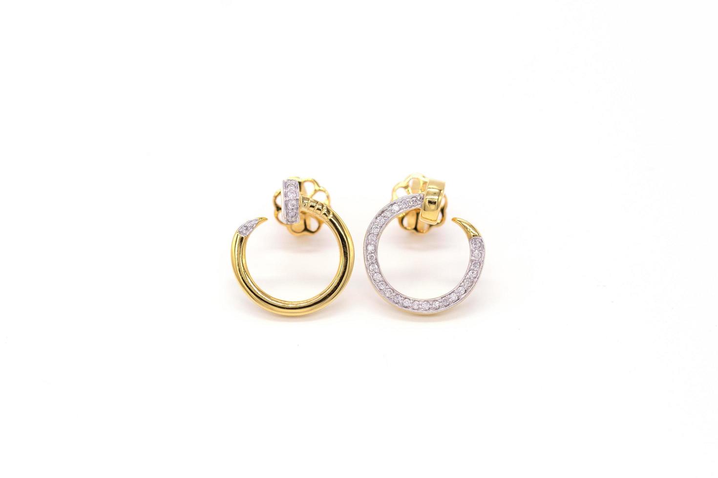 boucles d'oreilles diamant or 9 carats photo