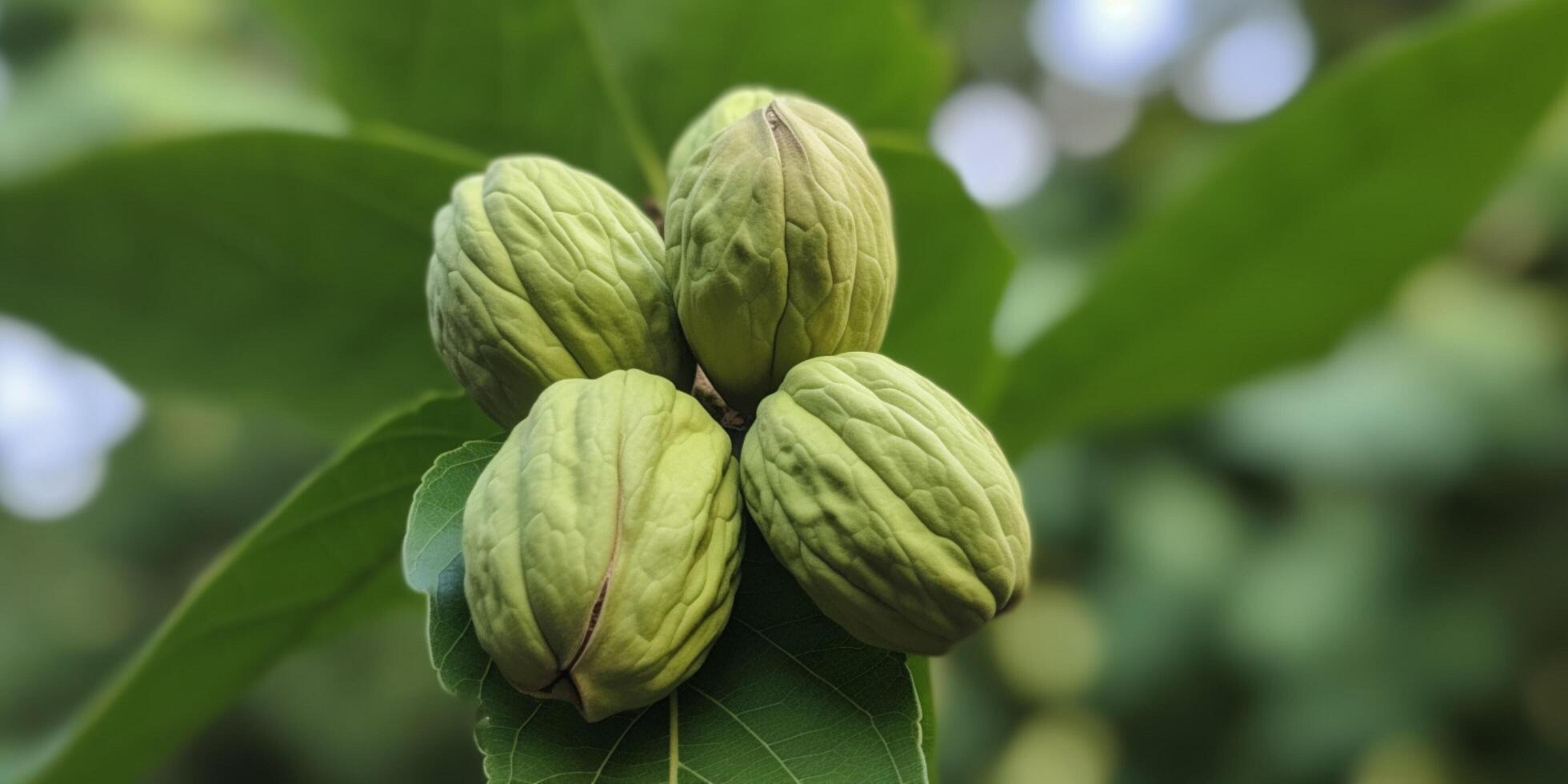 fermer de noix arbre ai généré photo