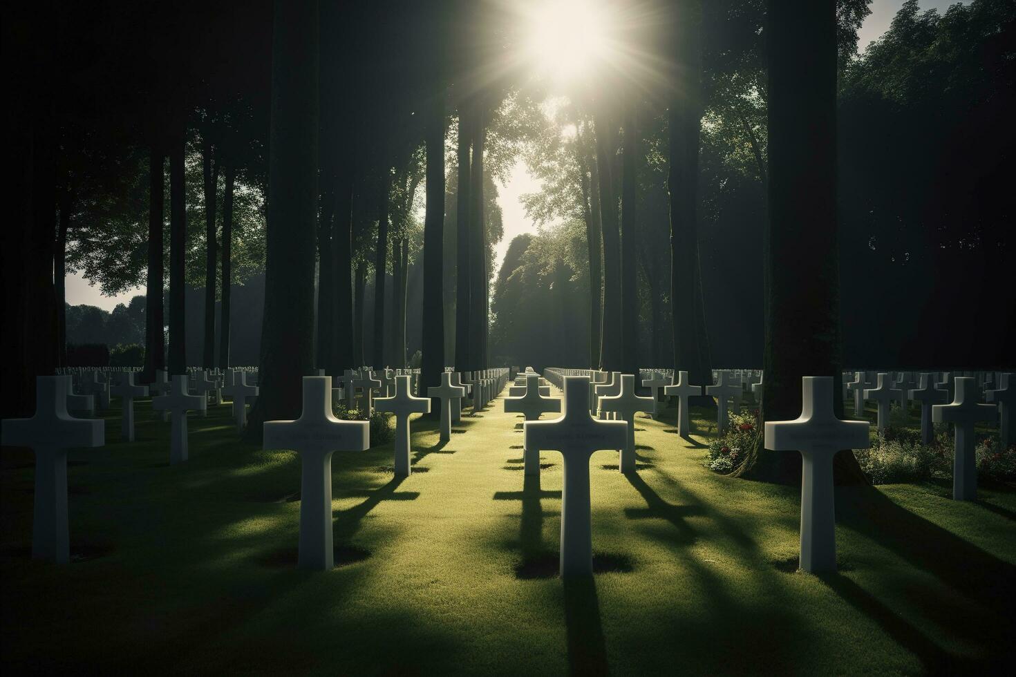 nationale cimetière, produire ai photo