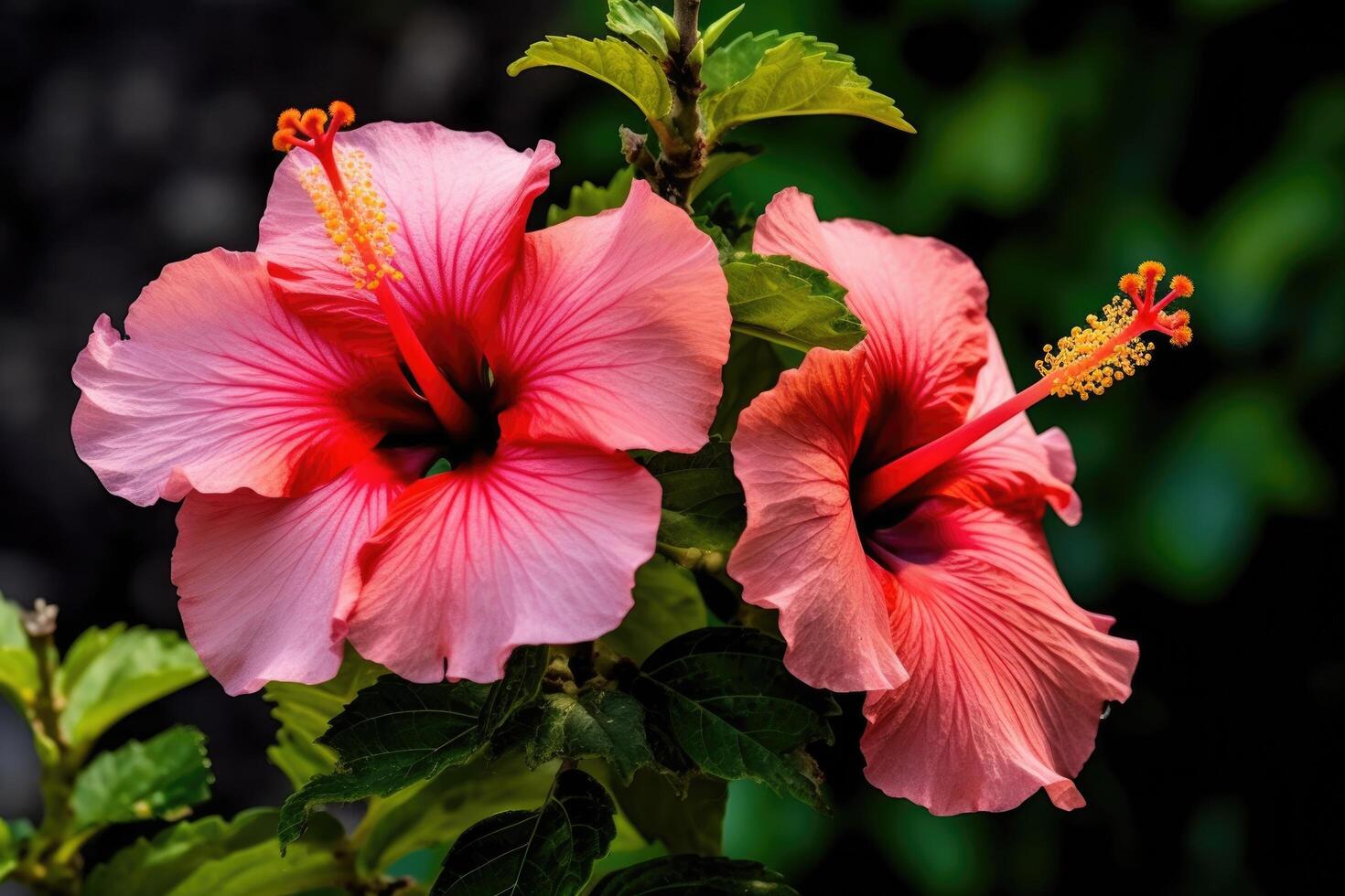 hibiscus fleur. illustration ai génératif photo