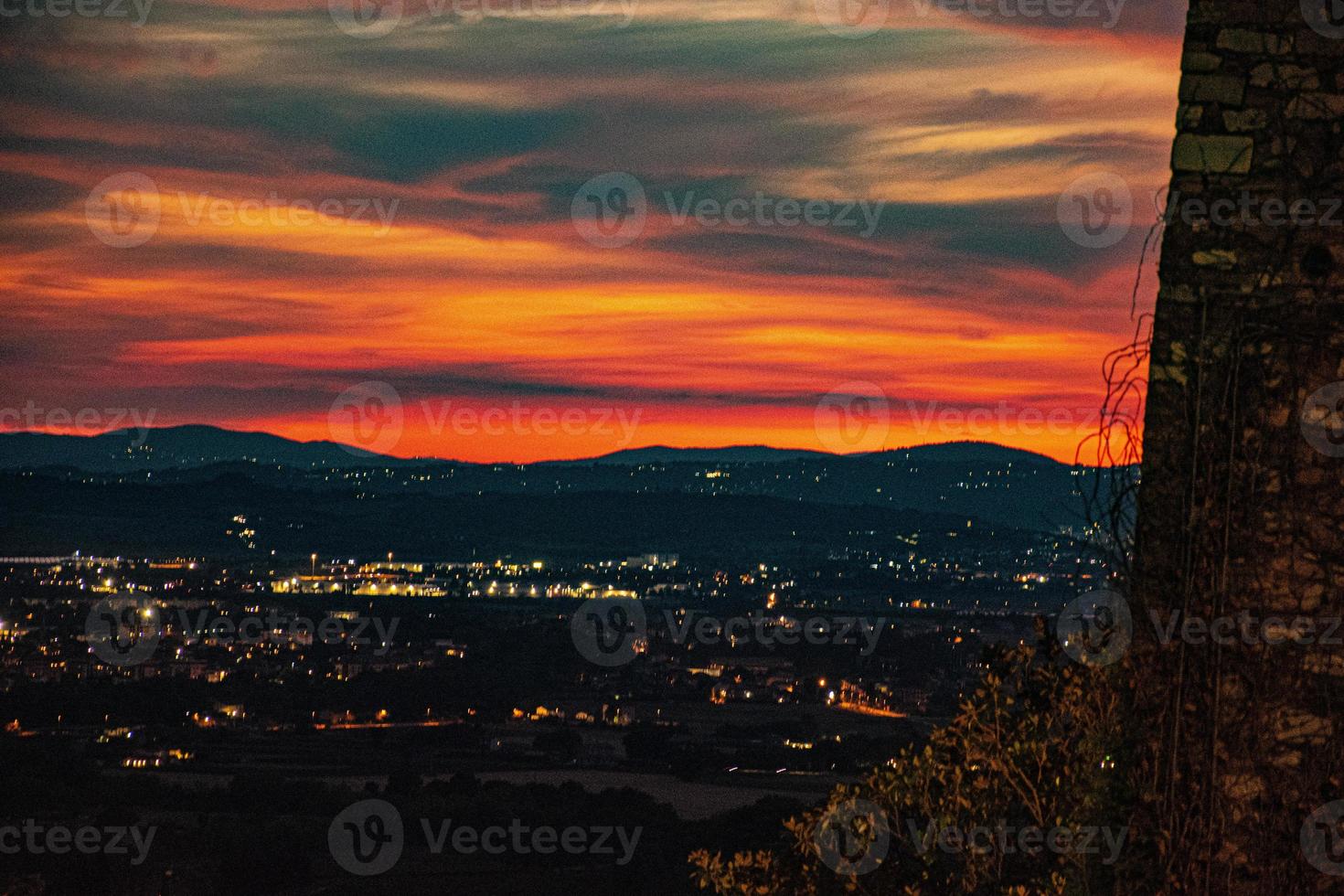 coucher de soleil à assisi photo