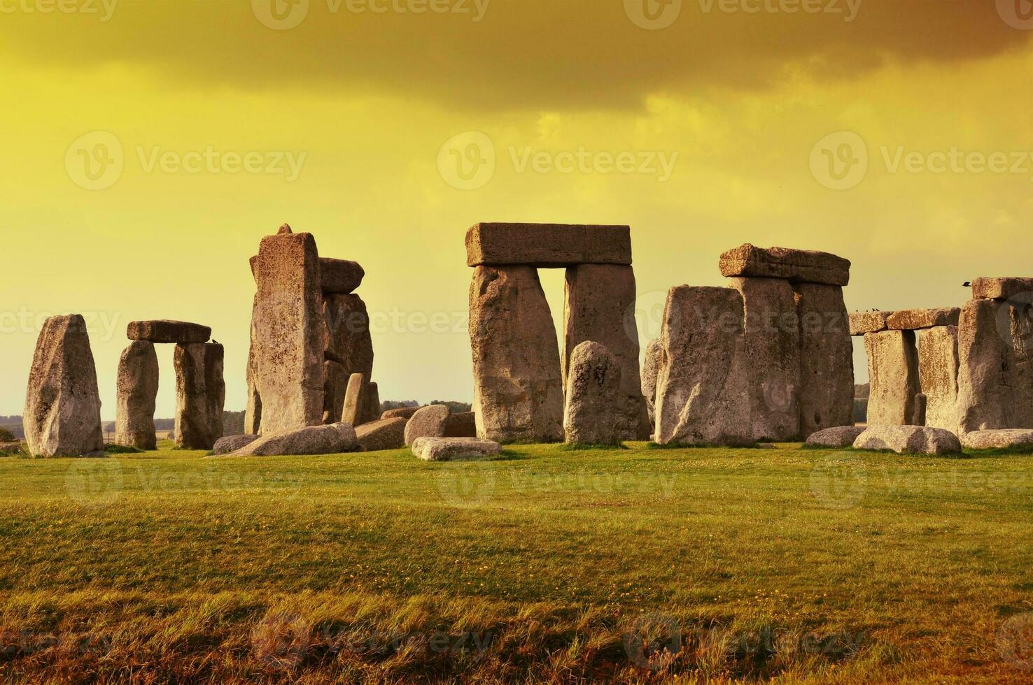 stonehenge le coucher du soleil vue photo