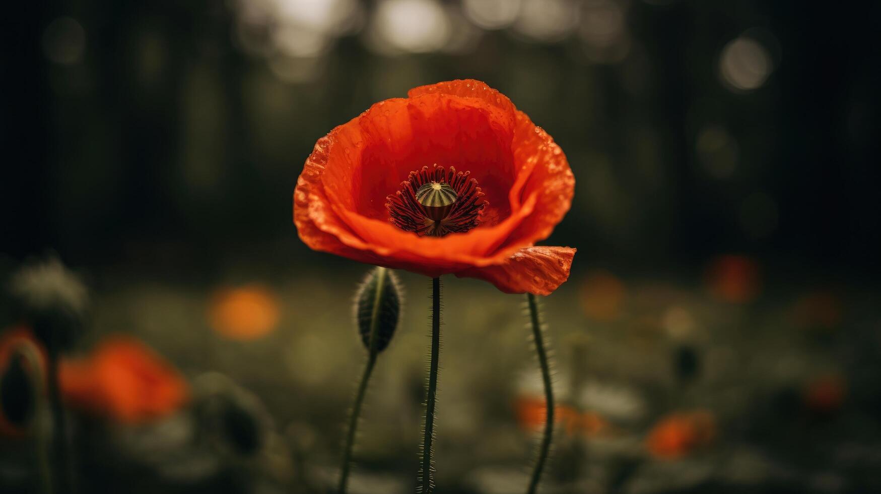 coquelicot fleurs. illustration ai génératif photo