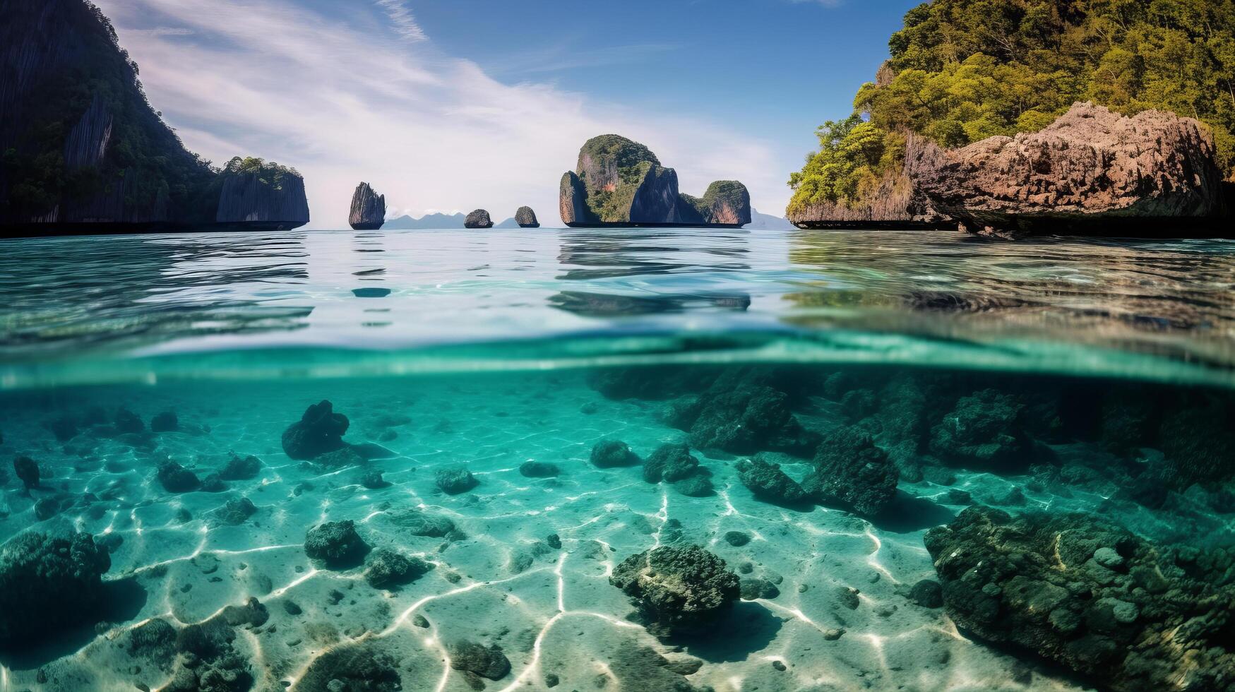 tropical île Contexte. illustration ai génératif photo