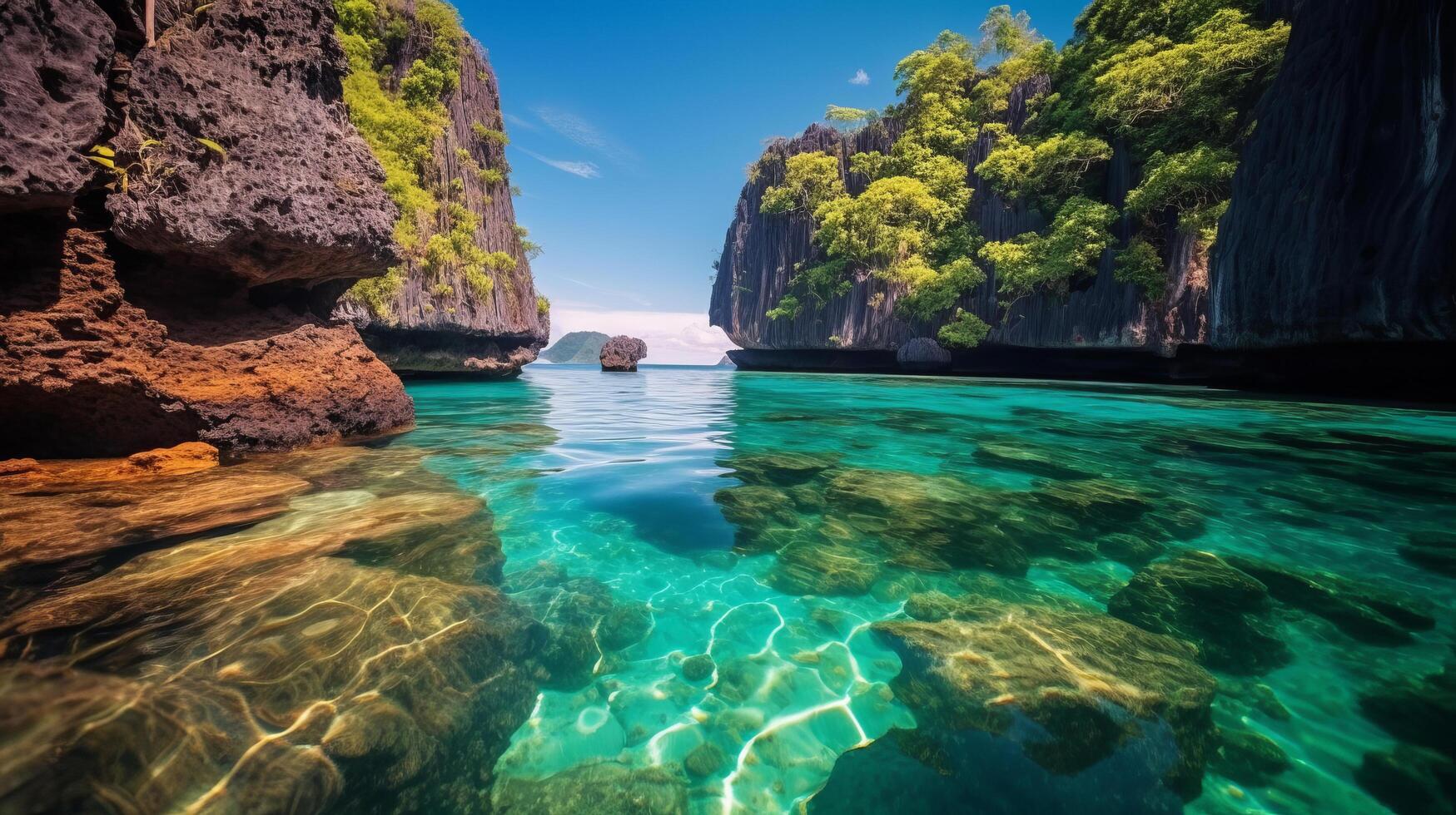 tropical île Contexte. illustration ai génératif photo