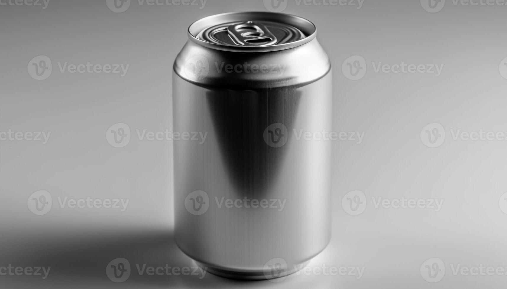 brillant métallique boisson peut, du froid Bière ou rafraîchissant Cola à l'intérieur généré par ai photo