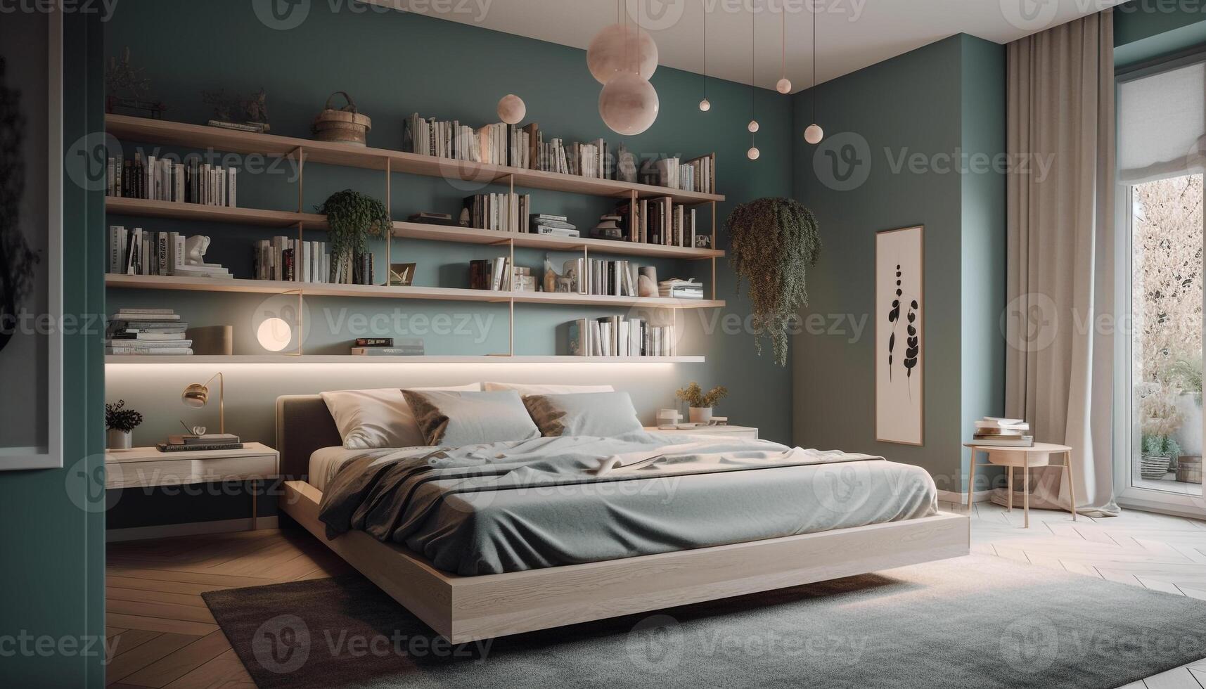 appartement confortable à la décoration intérieure lumineuse et cosy  12880017 Photo de stock chez Vecteezy