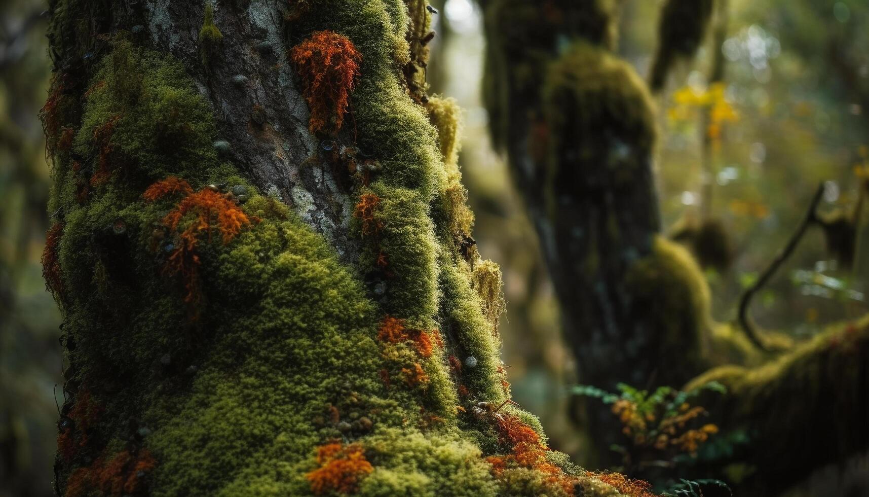 l'automne forêt beauté, tranquille scène, pin arbre croissance généré par ai photo