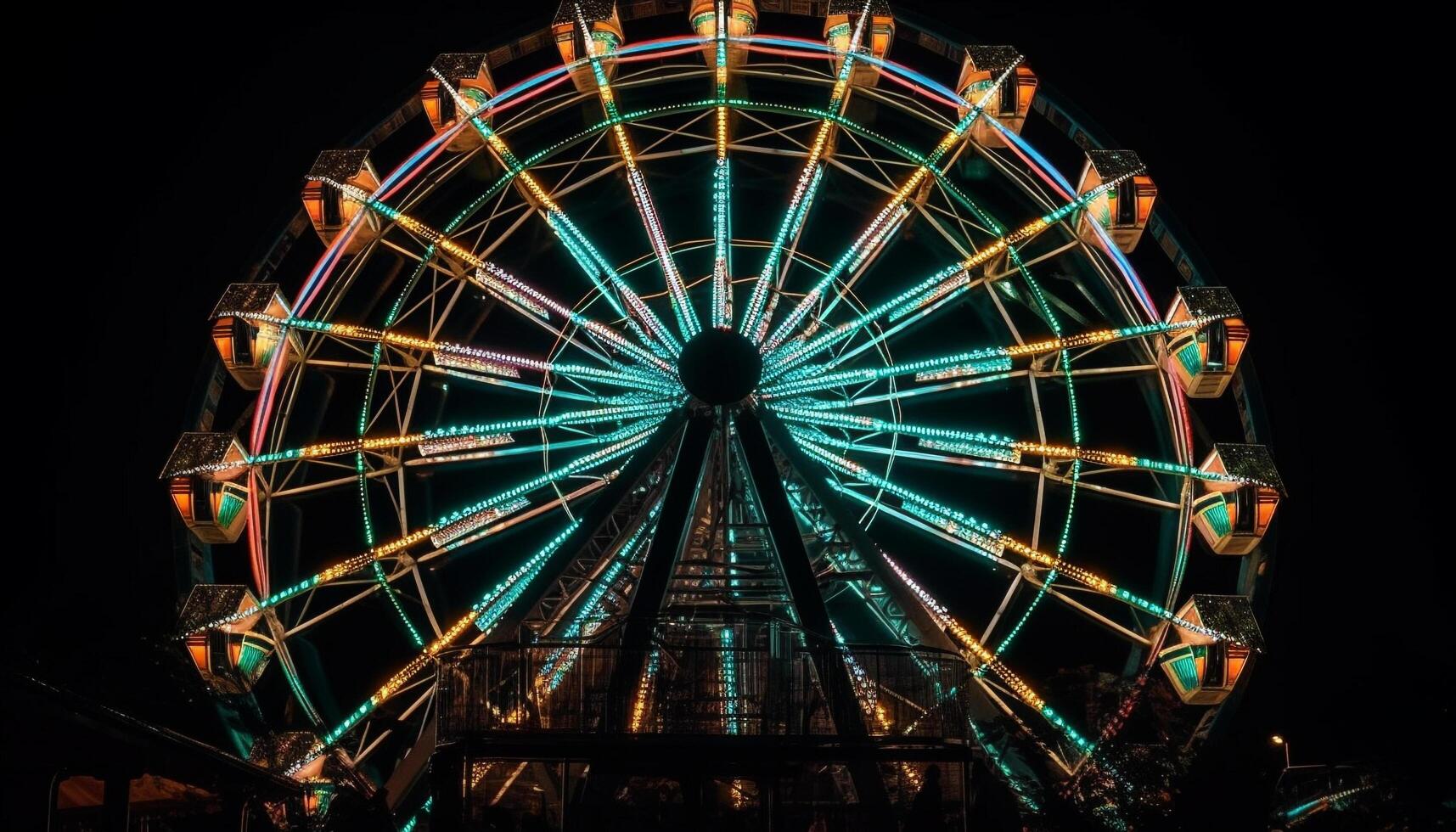 filage roue de joie, carnaval vibrant passion généré par ai photo
