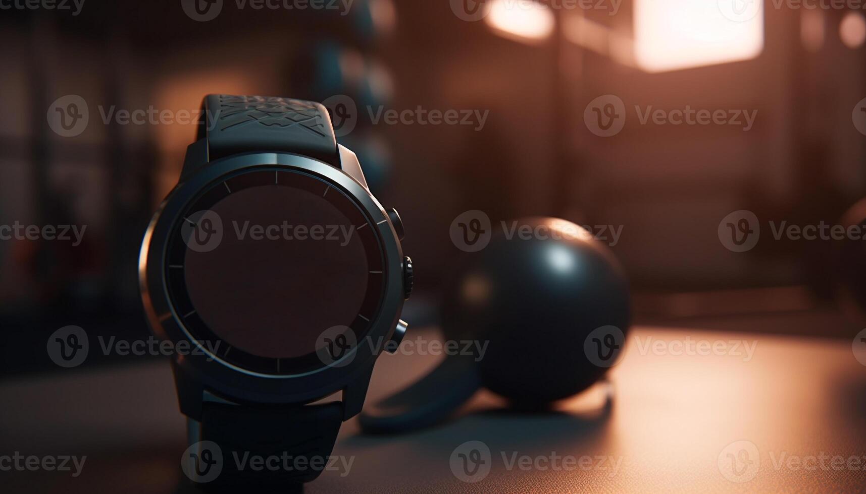 moderne homme d'affaire exercice avec métal montre-bracelet sur généré par ai photo