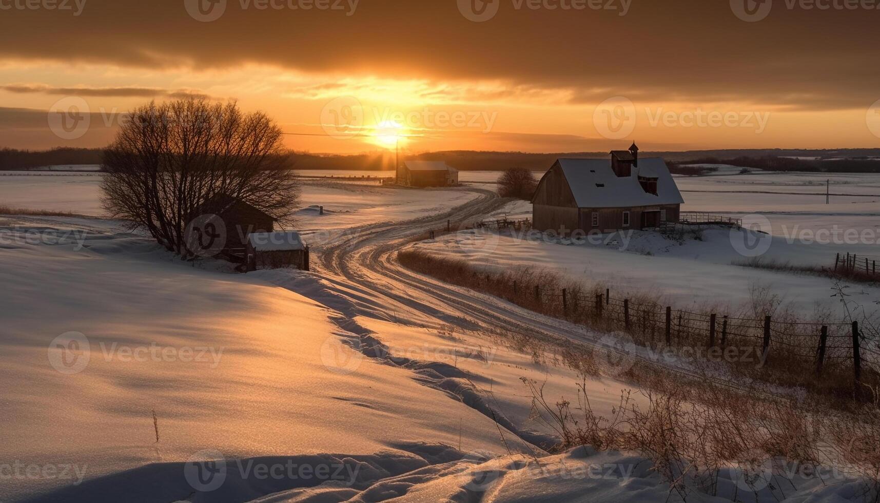 vieux tracteur soviétique rouillé couvert de neige. 6633967 Photo de stock  chez Vecteezy