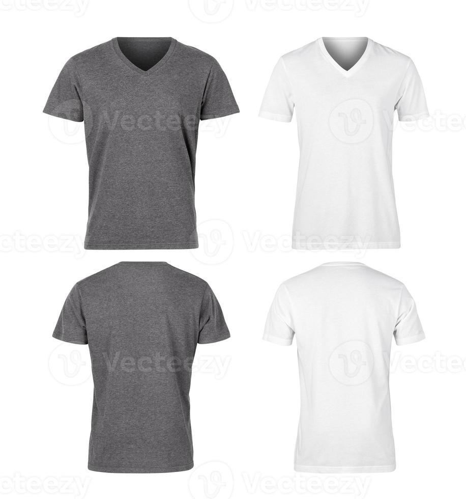 ensemble de tshirt femme isolé sur fond blanc avec un tracé de détourage photo