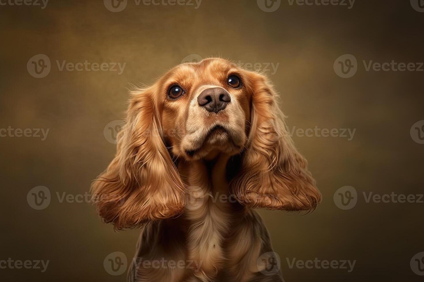 Mademoiselle joie teneroni le plus mignon cocker épagneul déjà illustration génératif ai photo