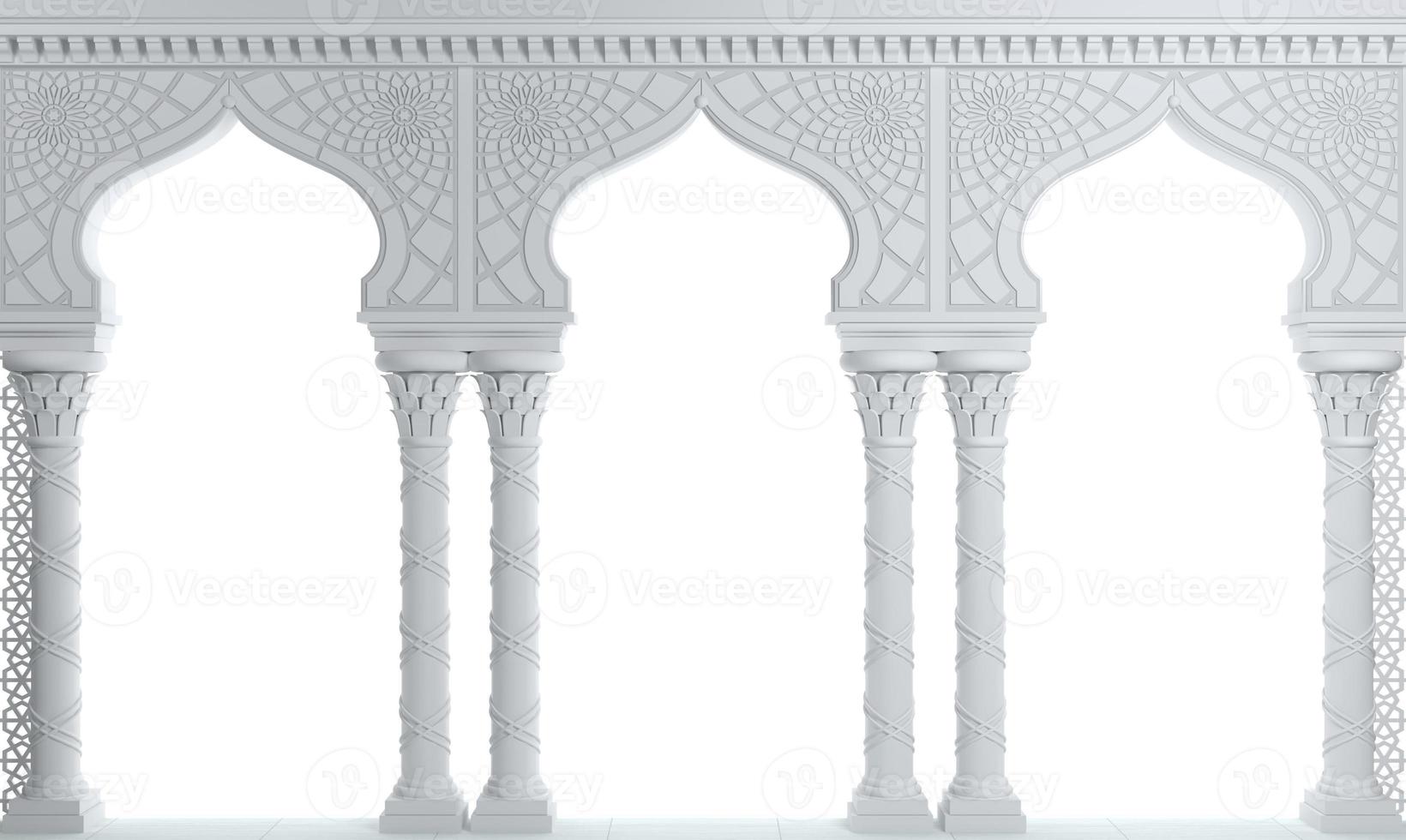 arcade blanche arabe ancienne orientale photo