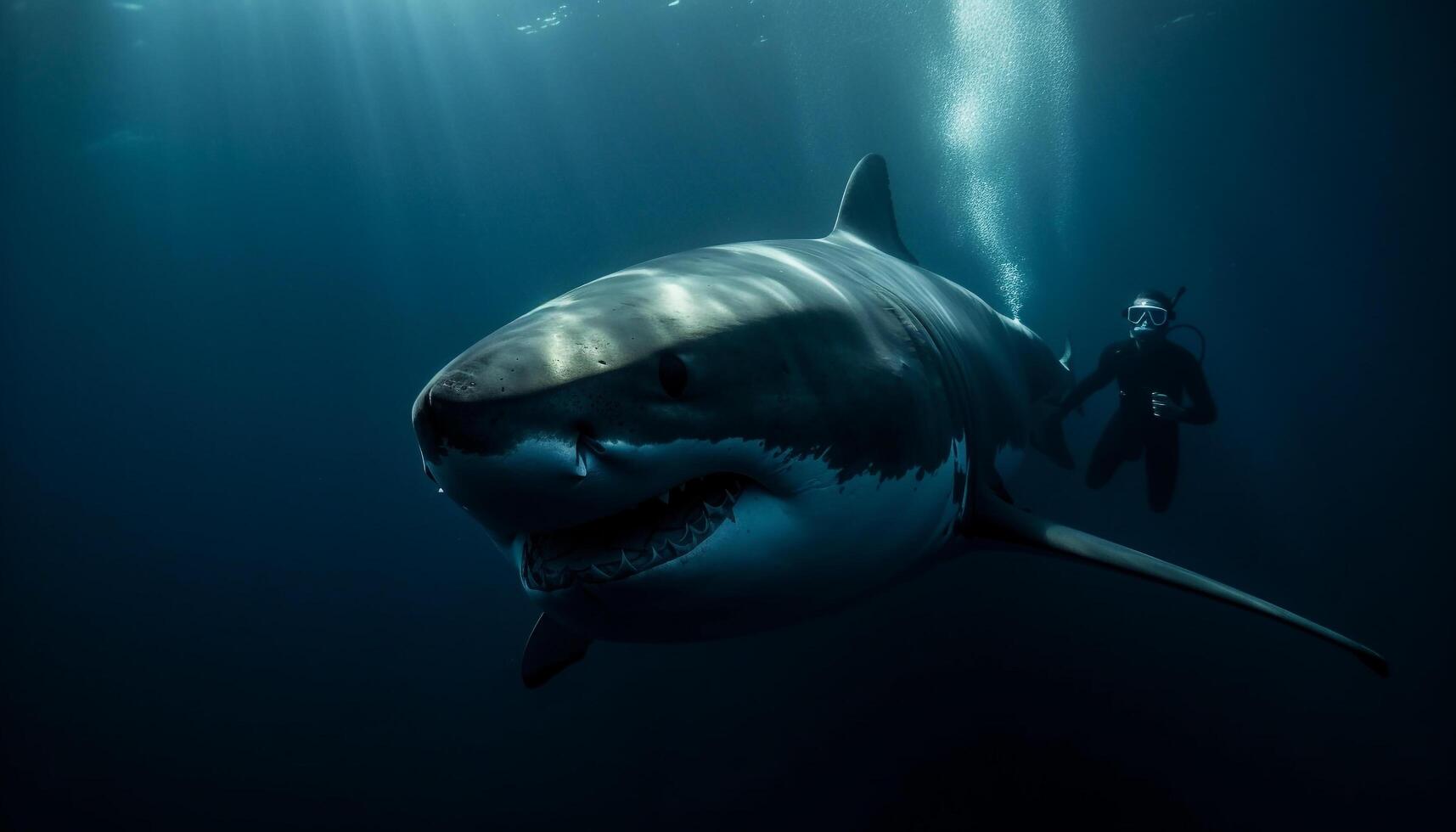 majestueux sous-marin aventure géant poisson dans Naturel beauté mouvement généré par ai photo